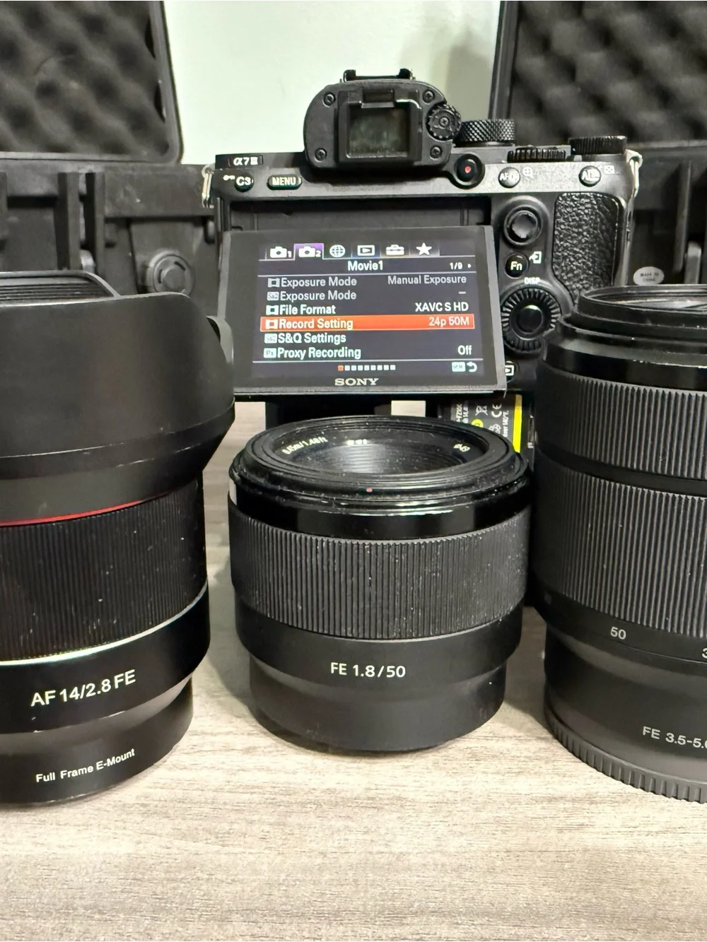 Sony A7 III Full Frame Camera Bundle | 4 Lenses + Cases + Batteries